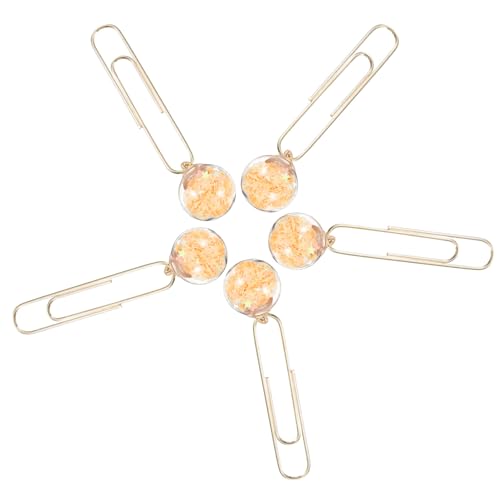 WEKAMOS 5 Stück Büroklammern Metall Goldfarben Sternform Kreative Papierklammern für Schule Büro Dokumentenclips Charmante Dekoration WEKAMOS 5 Stück Büroklammern Metall Goldfarben Sternform Kreative Papierklammern für Schule Büro Dokumentenclips Charmante Dekoration von WEKAMOS