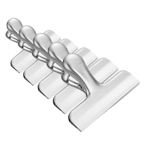 WEKAMOS 5 Stück Edelstahlclip Cinch-clips Gewichtsclips Für Stangen Lebensmittelbeutel-verschlussklammern Schwarz Verschlussklammern Aus Edelstahl Essensclips Silver Rostfreier Stahl WEKAMOS 5 Stück Edelstahlclip Cinch-clips Gewichtsclips Für Stangen Lebensmittelbeutel-verschlussklammern Schwarz Verschlussklammern Aus Edelstahl Essensclips Silver Rostfreier Stahl von WEKAMOS