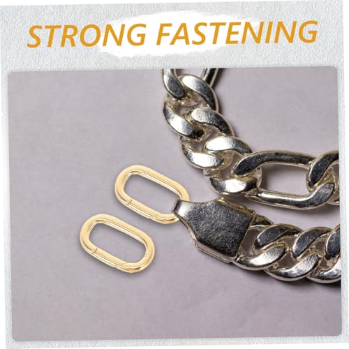 WEKAMOS 5 Stück Ovale Karabiner Verschlüsse aus Kupfer Langlebige Schmuckverbinder für Halsketten und Armbänder Leichte Kompakte Karabinerhaken für DIY Schmuckherstellung Goldfarben Großer WEKAMOS 5 Stück Ovale Karabiner Verschlüsse aus Kupfer Langlebige Schmuckverbinder für Halsketten und Armbänder Leichte Kompakte Karabinerhaken für DIY Schmuckherstellung Goldfarben Großer von WEKAMOS
