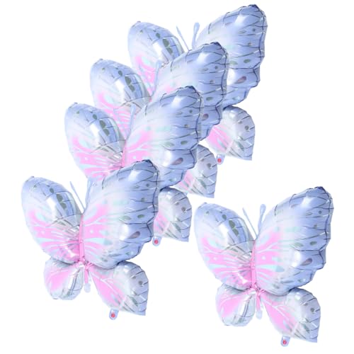 WEKAMOS 5 Stück Schmetterling Folienballons Luftballons für Geburtstagsfeiern Hochzeiten Festivals Partydekoration und Fotorequisiten aus Robustem Aluminiumfolie Lebendige Farben von WEKAMOS