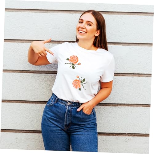 WEKAMOS 5 Stück Teiliges Bestickter Rosen aufnäher Bügelflicken und Nähapplikationen Farbenfrohe Textil patches zur Reparatur und Dekoration Shirts Pullovern Schulranzen Langlebig und WEKAMOS 5 Stück Teiliges Bestickter Rosen aufnäher Bügelflicken und Nähapplikationen Farbenfrohe Textil patches zur Reparatur und Dekoration Shirts Pullovern Schulranzen Langlebig und von WEKAMOS