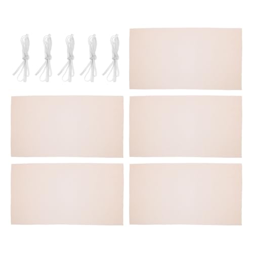 WEKAMOS 5 Stück Teiliges Bjd Puppen Haarnetz aus Feinem Material für Sicheren Halt und Schutz der Perücke Elastisches Netz mit Hautfarbenem Stoff und Weißem Band für DIY Puppen Haarstyling von WEKAMOS
