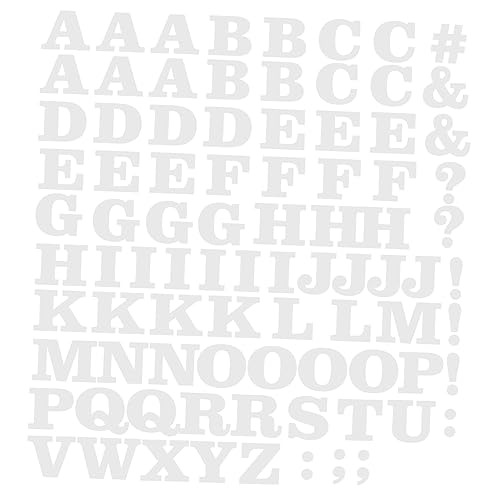 WEKAMOS 5 Stück Teiliges Bügelbuchstaben Patches für DIY Kleidung Weiße Buchstaben Aufnäher für Stoffe für Heim und Schneiderbedarf von WEKAMOS