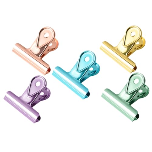 WEKAMOS 5 Stück Teiliges Bunter Büroklammern Langlebige Multifunktionale Papierklemmen Dekorative Kleine Foldback Clips für Büro Schule Haushalt Vielseitig Einsetzbar WEKAMOS 5 Stück Teiliges Bunter Büroklammern Langlebige Multifunktionale Papierklemmen Dekorative Kleine Foldback Clips für Büro Schule Haushalt Vielseitig Einsetzbar von WEKAMOS