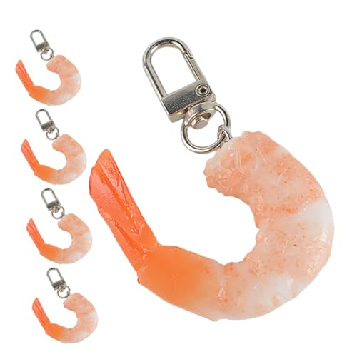 WEKAMOS 5 Stück Teiliges Garnelen Schlüsselanhänger Realistische PVC Garnelenform Anhänger Langlebiger Taschen Schlüsselanhänger Kreative Geschenkidee für Party Alltagsdekoration WEKAMOS 5 Stück Teiliges Garnelen Schlüsselanhänger Realistische PVC Garnelenform Anhänger Langlebiger Taschen Schlüsselanhänger Kreative Geschenkidee für Party Alltagsdekoration von WEKAMOS