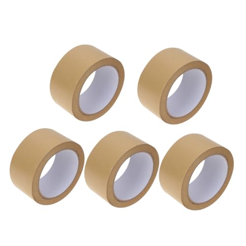 WEKAMOS 5 Stück Teiliges Kraftpapier Klebeband Stark Haftendes Geschenkverpackungsband Wasser Abriebfest Vielseitig für DIY Basteln Umweltfreundlich und Reißfest WEKAMOS 5 Stück Teiliges Kraftpapier Klebeband Stark Haftendes Geschenkverpackungsband Wasser Abriebfest Vielseitig für DIY Basteln Umweltfreundlich und Reißfest von WEKAMOS