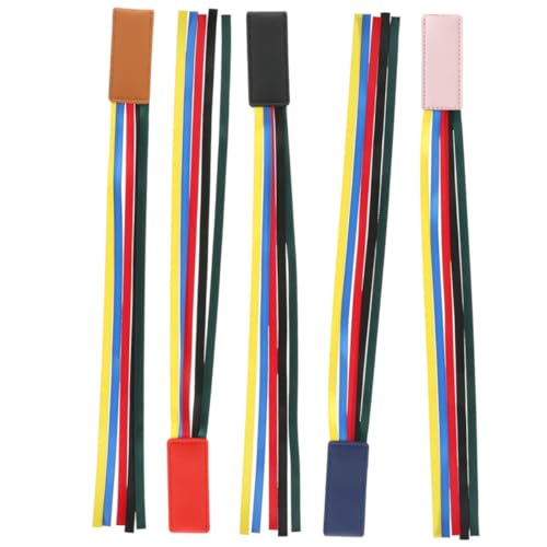 WEKAMOS 5 Stück Teiliges Lederband Lesezeichen Langlebige Buchseitenmarkierer mit Farbigen Bändern Vielseitig als Bibel und Leseband für Schule und Alltag Praktische Lesemarken WEKAMOS 5 Stück Teiliges Lederband Lesezeichen Langlebige Buchseitenmarkierer mit Farbigen Bändern Vielseitig als Bibel und Leseband für Schule und Alltag Praktische Lesemarken von WEKAMOS