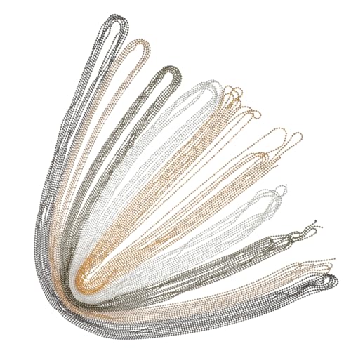 WEKAMOS 5 Stück Teiliges Metall Perlenkettenset DIY Schmuck Zubehör Kugelkette Verlängerung für Halsketten Armbänder Hundemarken Langlebig Rostfrei Vielseitig für Schmuckherstellung und von WEKAMOS