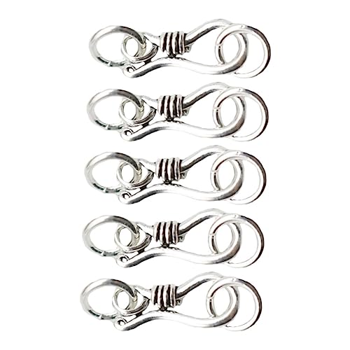 WEKAMOS 5 Stück Teiliges S Verschlüsse aus Silber für DIY Schmuckherstellung Langlebige Karabinerverschlüsse für Armbänder und Halsketten Rostfrei und Fein Verarbeitet für Handgemachten WEKAMOS 5 Stück Teiliges S Verschlüsse aus Silber für DIY Schmuckherstellung Langlebige Karabinerverschlüsse für Armbänder und Halsketten Rostfrei und Fein Verarbeitet für Handgemachten von WEKAMOS