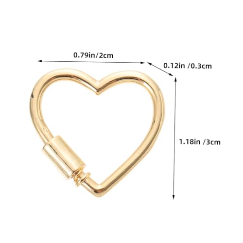 WEKAMOS 5 Stück Teiliges Schmuckverschluss aus Sicher für Haut Vielseitiger Anhängerverbinder mit Herzform Glänzend Goldfarben zum Kürzen und Reparieren von Halsketten und Armbändern WEKAMOS 5 Stück Teiliges Schmuckverschluss aus Sicher für Haut Vielseitiger Anhängerverbinder mit Herzform Glänzend Goldfarben zum Kürzen und Reparieren von Halsketten und Armbändern von WEKAMOS