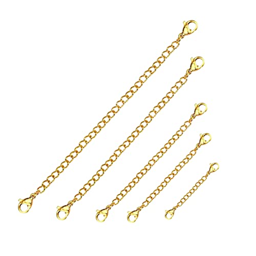 WEKAMOS 5 Stück Teiliges Set Kettenverlängerung mit Karabinerverschluss für DIY Schmuckherstellung Verlängerungen für und Armbänder WEKAMOS 5 Stück Teiliges Set Kettenverlängerung mit Karabinerverschluss für DIY Schmuckherstellung Verlängerungen für und Armbänder von WEKAMOS