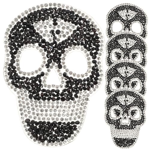 WEKAMOS 5 Stück Teiliges Skull Bügelbild Strass Patches Dekorative Bestickte Aufnäher für Kleidung Jacken Taschen Hüte Einfach zu Verwenden Vielseitig für DIY Reparatur und Verschönerung WEKAMOS 5 Stück Teiliges Skull Bügelbild Strass Patches Dekorative Bestickte Aufnäher für Kleidung Jacken Taschen Hüte Einfach zu Verwenden Vielseitig für DIY Reparatur und Verschönerung von WEKAMOS