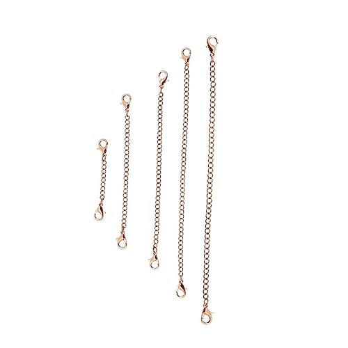 WEKAMOS 5 Stück Teiliges Verlängerungsketten mit Karabinerverschluss für DIY Schmuckherstellung Roségold Robuste und Glänzende Kettenverlängerungen für und Armbänder WEKAMOS 5 Stück Teiliges Verlängerungsketten mit Karabinerverschluss für DIY Schmuckherstellung Roségold Robuste und Glänzende Kettenverlängerungen für und Armbänder von WEKAMOS