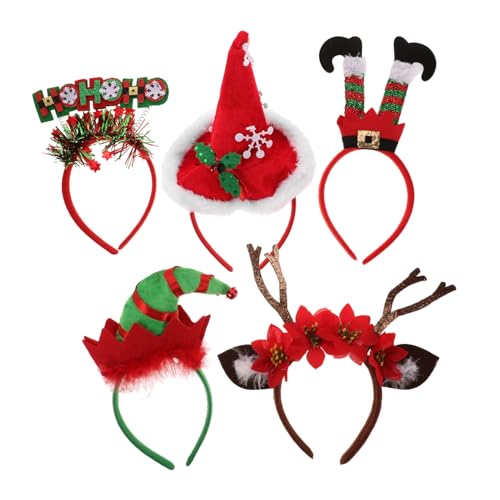WEKAMOS 5 Stück Teiliges Weihnachtskopfband Cartoon Kopfbedeckungen Kinderpartys Festliche Haarreifen Wiederverwendbar Leicht Komfortabel für Erwachsene und Partydekoration WEKAMOS 5 Stück Teiliges Weihnachtskopfband Cartoon Kopfbedeckungen Kinderpartys Festliche Haarreifen Wiederverwendbar Leicht Komfortabel für Erwachsene und Partydekoration von WEKAMOS