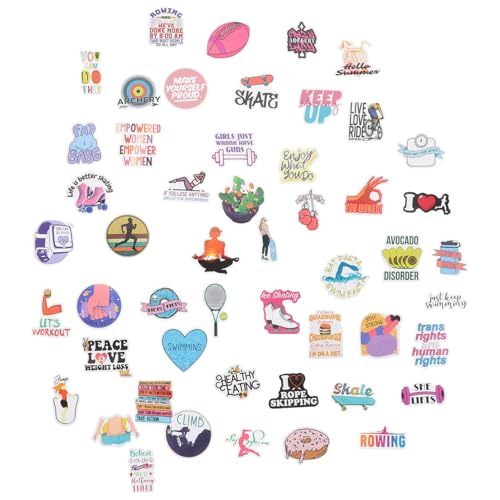WEKAMOS 50 Blatt Fitness Sticker für Planer und Tagebuch Vielseitige Wasserfeste Doodle Aufkleber für Flasche Kalender und DIY Langlebige Modische Motivations sticker WEKAMOS 50 Blatt Fitness Sticker für Planer und Tagebuch Vielseitige Wasserfeste Doodle Aufkleber für Flasche Kalender und DIY Langlebige Modische Motivations sticker von WEKAMOS