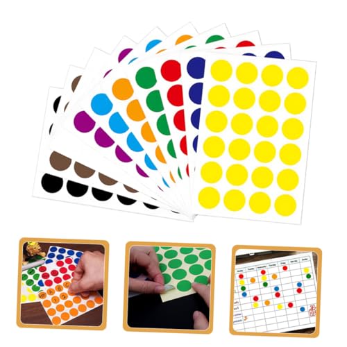 WEKAMOS 50 Blatt Klebepunkte Selbstklebende Etiketten Aufkleber Farbige Markierungsetiketten Für Büro Schule Haushalt Farben Je Geeignet Für Beschriften Und Organisieren WEKAMOS 50 Blatt Klebepunkte Selbstklebende Etiketten Aufkleber Farbige Markierungsetiketten Für Büro Schule Haushalt Farben Je Geeignet Für Beschriften Und Organisieren von WEKAMOS