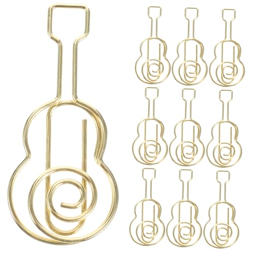 WEKAMOS 50 Stück Büroklammern Violin design aus Metall Kleine Dekorative Papierclips für Akten Einladungen und Notizen Kreative Musik motiv Büroklammern für Schule Büro Organizer von WEKAMOS