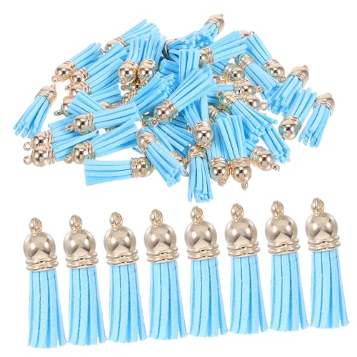 WEKAMOS 50 Stück Bunte Tassel Anhänger für DIY Bastelprojekte Schlüsselanhänger Quasten aus Pu-leder mit Schlaufe Langlebige Schmuck Taschenverzierung Vielseitig für Handtaschen und von WEKAMOS