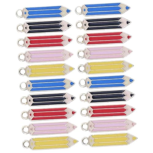 WEKAMOS 50 Stück Bunte Wachsmalstift Anhänger DIY Schmuck Zubehör für Kreative Ohrringe und Armbänder Leicht und Langlebig für Bastelprojekte und Festliche Anlässe von WEKAMOS