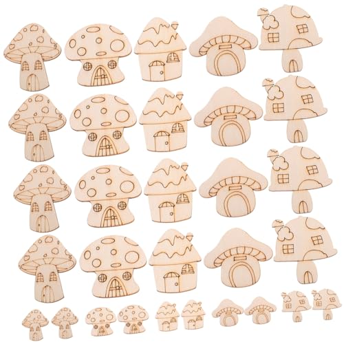 WEKAMOS 50 Stück Große Unbemalte Holzpilz Dekoration DIY Holzscheiben für Bastelprojekte Glatte Oberfläche Vielseitig Bemalbar für Kreative Holzarbeiten und Wohnaccessoires WEKAMOS 50 Stück Große Unbemalte Holzpilz Dekoration DIY Holzscheiben für Bastelprojekte Glatte Oberfläche Vielseitig Bemalbar für Kreative Holzarbeiten und Wohnaccessoires von WEKAMOS