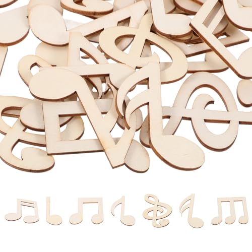 WEKAMOS 50 Stück Holz Musiknoten Unbearbeitete DIY Holzschneider für Kreative Projekte Natürliche Holzfarbe für Heimdekoration und Bastelarbeiten Vielseitige Gestaltungsmöglichkeiten WEKAMOS 50 Stück Holz Musiknoten Unbearbeitete DIY Holzschneider für Kreative Projekte Natürliche Holzfarbe für Heimdekoration und Bastelarbeiten Vielseitige Gestaltungsmöglichkeiten von WEKAMOS