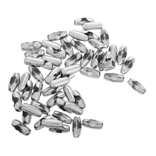 WEKAMOS 50 Stück Kugelketten-verschlüsse Für Perlen Und Schmuck, Kugelketten-kordel-verbinder Aus Edelstahl Für Zugketten, Kugelketten-kordel-verbinder von WEKAMOS