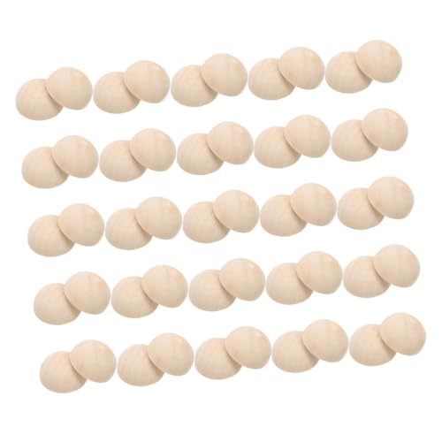 WEKAMOS 50 Stück Naturbelassene Halbrunde Holzperlen zum Basteln Schmuckherstellung DIY Halbkugeln für Handgefertigte Dekorationen und Kreative Wohnaccessoires WEKAMOS 50 Stück Naturbelassene Halbrunde Holzperlen zum Basteln Schmuckherstellung DIY Halbkugeln für Handgefertigte Dekorationen und Kreative Wohnaccessoires von WEKAMOS