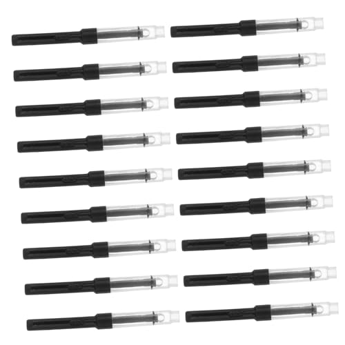 WEKAMOS 50 Stück Rotierender Tintenabsorber Nachfüllung Flasche wieder auffüllbar Brunnenstift -Twist -Konverter Universal- Tintenpumpe Tintenpatronen Füller Füllfederhalter Plastik Black von WEKAMOS