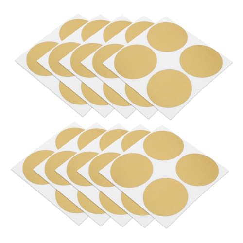 WEKAMOS 50 Stück Runde Scratch Off Sticker Goldfarben DIY Rubbelkarten zum Basteln Überraschungsspiel Belohnung Bridal Shower Interaktive Rubbellabels von WEKAMOS