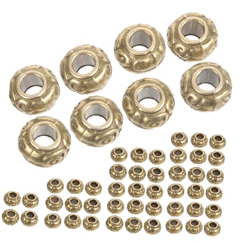 WEKAMOS 50 Stück Spacer Perlen Rondelle Große Schmuckperlen DIY Armband Halskette Zubehör für Kreative Schmuckherstellung WEKAMOS 50 Stück Spacer Perlen Rondelle Große Schmuckperlen DIY Armband Halskette Zubehör für Kreative Schmuckherstellung von WEKAMOS
