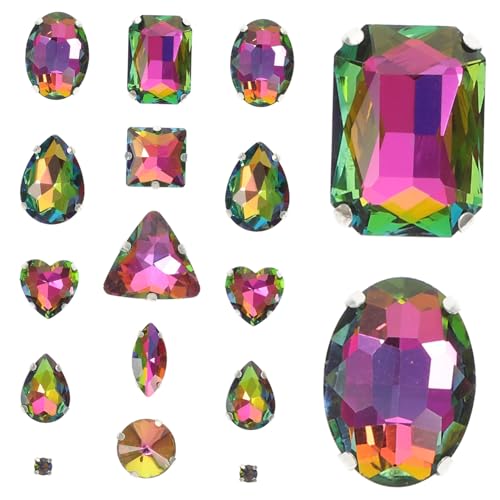 WEKAMOS 50 Stück Teiliges Bunte Glas Strasssteine zum Aufnähen Leuchtende Claw Rhinestones für DIY Kleidung Schmuck Trachten und Bastelprojekte Langlebige Handgefertigte Dekoration WEKAMOS 50 Stück Teiliges Bunte Glas Strasssteine zum Aufnähen Leuchtende Claw Rhinestones für DIY Kleidung Schmuck Trachten und Bastelprojekte Langlebige Handgefertigte Dekoration von WEKAMOS