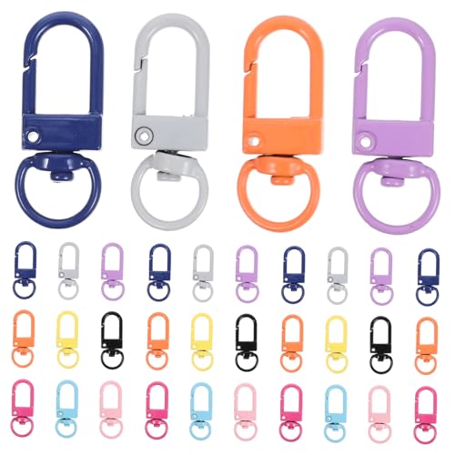 WEKAMOS 50 Stück Teiliges Buntes Metall Drehkarabiner Drehbare Haken aus Langlebiger Legierung Vielseitige Taschen und Schlüsselanhänger Verschlüsse für DIY Schmuck und Zubehör WEKAMOS 50 Stück Teiliges Buntes Metall Drehkarabiner Drehbare Haken aus Langlebiger Legierung Vielseitige Taschen und Schlüsselanhänger Verschlüsse für DIY Schmuck und Zubehör von WEKAMOS