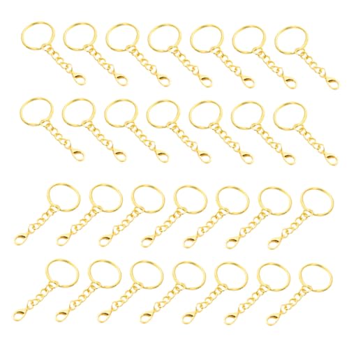 WEKAMOS 50 Stück Teiliges DIY Schlüsselring mit Goldfarbenen Metallringen und Robusten Karabinerverschlüssen Sicherer Halt für Schlüsselanhänger und Bastelprojekte Langlebig und WEKAMOS 50 Stück Teiliges DIY Schlüsselring mit Goldfarbenen Metallringen und Robusten Karabinerverschlüssen Sicherer Halt für Schlüsselanhänger und Bastelprojekte Langlebig und von WEKAMOS