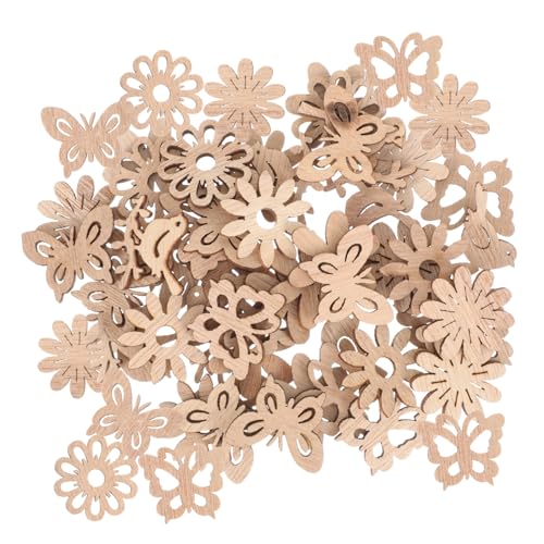 WEKAMOS 50 Stück Teiliges Dekorative Holzscheiben Schmetterlinge Blumen DIY Bastelset Beidseitig Bemalbar Sicher Langlebig für Kreative Malprojekte und Scrapbooking WEKAMOS 50 Stück Teiliges Dekorative Holzscheiben Schmetterlinge Blumen DIY Bastelset Beidseitig Bemalbar Sicher Langlebig für Kreative Malprojekte und Scrapbooking von WEKAMOS