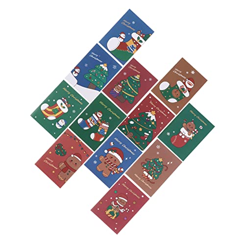 WEKAMOS 50 Stück Teiliges Weihnachts Notizbuch mit Cartoon Motiven Weiches Softcover Praktisches Schüler und Büro Notizpad für Notizen Tagebuch Geschenkideen zu Weihnachten von WEKAMOS