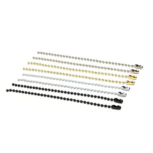 WEKAMOS 50 Stück Verstellbare Kugelkette mit Metallperlen für Schlüsselanhänger Tag Connector und Anhänger Gold WEKAMOS 50 Stück Verstellbare Kugelkette mit Metallperlen für Schlüsselanhänger Tag Connector und Anhänger Gold von WEKAMOS
