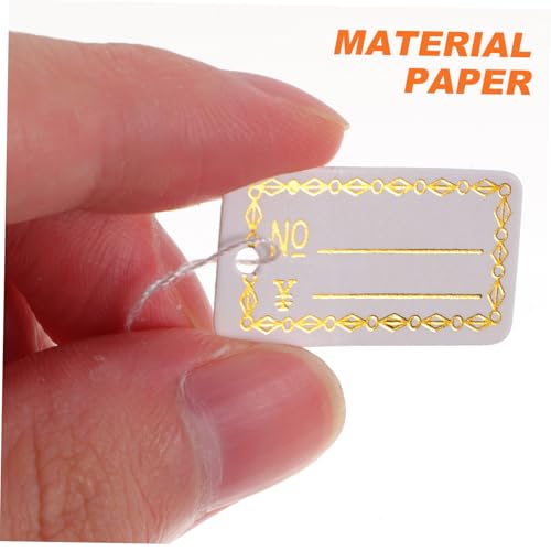 WEKAMOS 500 Stück Papieranhänger Preisschilder mit Aufhängeschnur zum Beschriften Schmuck Preisetiketten für Kleidung Accessoires Geschenkanhänger Vielseitig Verwendbar WEKAMOS 500 Stück Papieranhänger Preisschilder mit Aufhängeschnur zum Beschriften Schmuck Preisetiketten für Kleidung Accessoires Geschenkanhänger Vielseitig Verwendbar von WEKAMOS