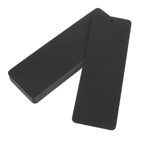 WEKAMOS 50Stücke DIY Lesezeichen aus Kartonpapier Schwarze Leere Lesezeichen für Bastelprojekte Geschenkanhänger mit Löchern Vielseitig Einsetzbar für Buchdekoration und Kreative Ideen von WEKAMOS