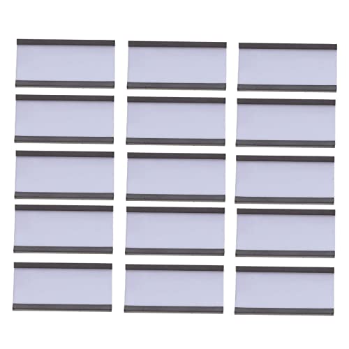 WEKAMOS 50Stücke Magnetische Etikettenkartenhalter für Regalbeschriftung Praktische Magnetische Tag Inhaber für Marktpreis Display und Lagerregal Etikett Transparent von WEKAMOS