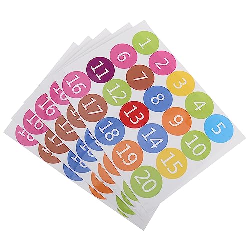 WEKAMOS 5Blätter Runde Nummer Aufkleber Selbstklebend Abnehmbar und Langlebig für Hausnummern und Positionierungsmarkierungen für Geschäfte WEKAMOS 5Blätter Runde Nummer Aufkleber Selbstklebend Abnehmbar und Langlebig für Hausnummern und Positionierungsmarkierungen für Geschäfte von WEKAMOS