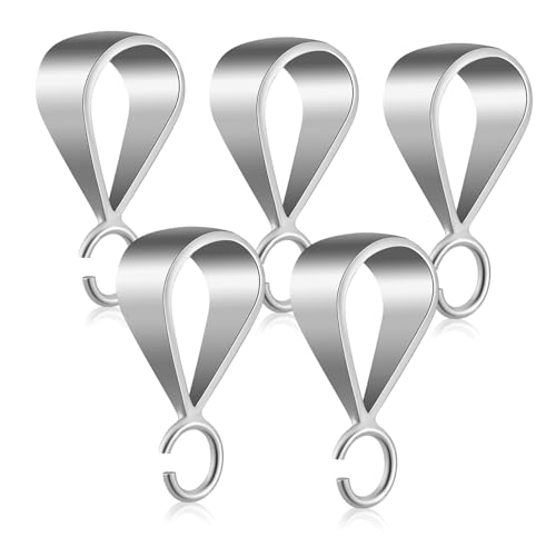 WEKAMOS 5Stücke Anhänger Bügel für Weißgoldene Metallverbinder Langlebige Verschlüsse für Schmuckherstellung für Verschiedene Anhänger und Stile WEKAMOS 5Stücke Anhänger Bügel für Weißgoldene Metallverbinder Langlebige Verschlüsse für Schmuckherstellung für Verschiedene Anhänger und Stile von WEKAMOS