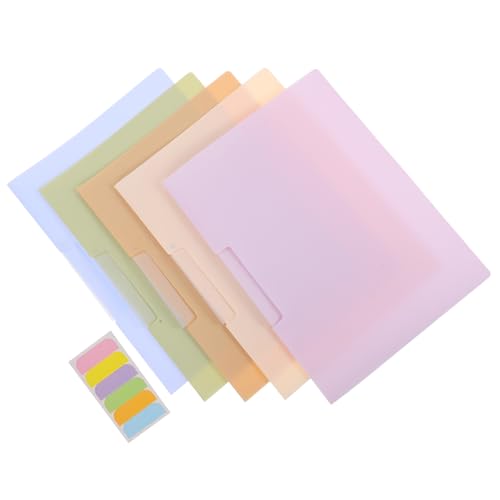 WEKAMOS 5Stücke Präsentationsmappe mit Schwingclip Dokumentenmappe für Unterlagen Seitlich Öffnend Robustes Material für Schule und Büroorganisation von WEKAMOS