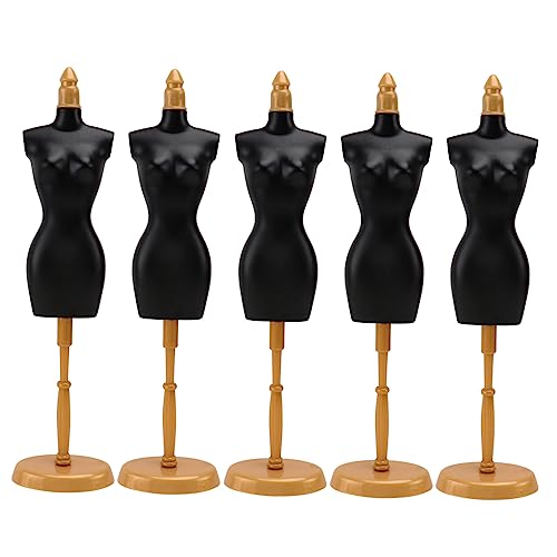 WEKAMOS 5Stücke Teiliges Puppenkleider Display Rack aus Umweltfreundlichem Abnehmbarer Puppenständer für Kreative für Puppenhaus Accessoires und DIY Projekte von WEKAMOS