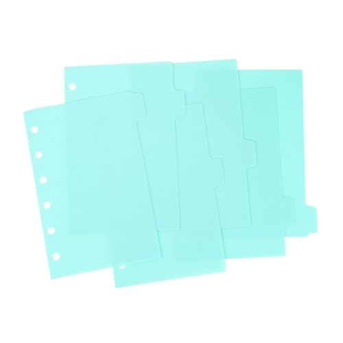 WEKAMOS 6 Blatt Loose Leaf Divider Teilig Hellgrün PP Material Stabile Trennblätter für Ringordner Notizbuch Planung Papiertrenner Organizer Zubehör WEKAMOS 6 Blatt Loose Leaf Divider Teilig Hellgrün PP Material Stabile Trennblätter für Ringordner Notizbuch Planung Papiertrenner Organizer Zubehör von WEKAMOS