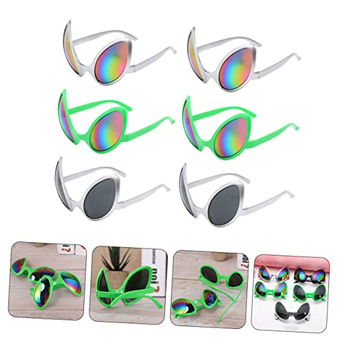 WEKAMOS 6 Paare Teiliges Bunte Partybrillen im Alienstil Kreative Übergroße Sonnenbrillen für Erwachsene Dekorative Festival accessoires für Weltraum Karnevals Halloween partys WEKAMOS 6 Paare Teiliges Bunte Partybrillen im Alienstil Kreative Übergroße Sonnenbrillen für Erwachsene Dekorative Festival accessoires für Weltraum Karnevals Halloween partys von WEKAMOS