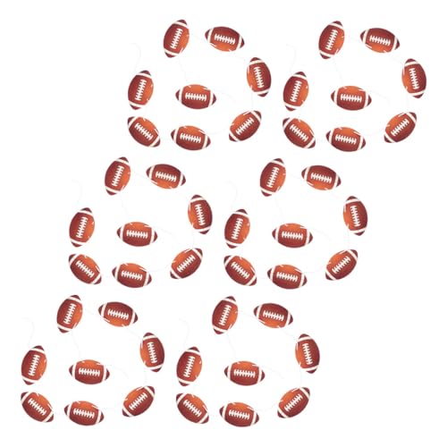 WEKAMOS 6 Sätze Fußball Party Banner Bunte Papiergirlande für Geburtstagsfeiern Leichte Flexible Deko für Innen Außen Sportliches Design für Fußball Rugby mottopartys von WEKAMOS