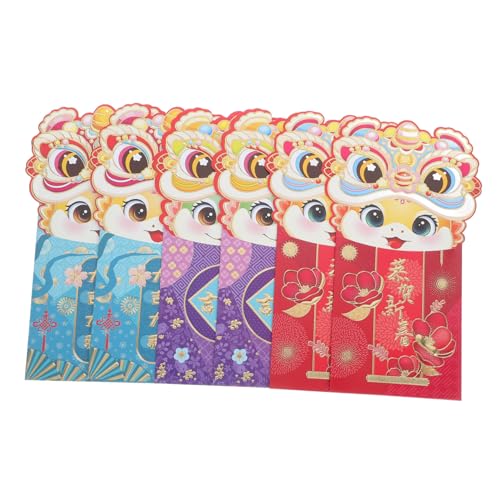 WEKAMOS 6 Stück Chinesische Rote Umschläge Jahr der Schlange mit Kindlichem Design Stabile Papiertüten für Neujahr Frühlingsfest Hochzeit Lebendige Farben Große Kapazität Leicht zu Öffnen WEKAMOS 6 Stück Chinesische Rote Umschläge Jahr der Schlange mit Kindlichem Design Stabile Papiertüten für Neujahr Frühlingsfest Hochzeit Lebendige Farben Große Kapazität Leicht zu Öffnen von WEKAMOS