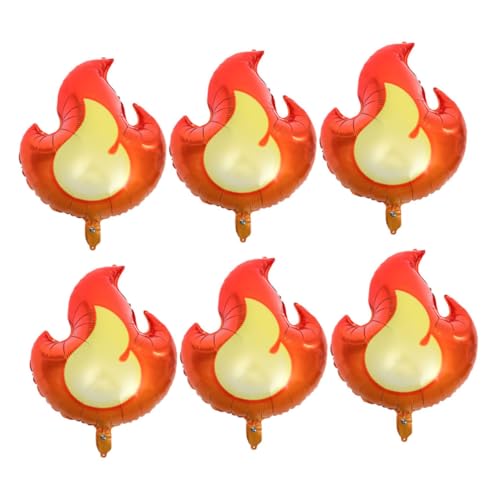 WEKAMOS 6 Stück Flammenballons aus Aluminiumfolie Geburtstagsdeko für Jungen Feuerwehr Thema Widerstandsfähige Luftballons für Partys und Feiern WEKAMOS 6 Stück Flammenballons aus Aluminiumfolie Geburtstagsdeko für Jungen Feuerwehr Thema Widerstandsfähige Luftballons für Partys und Feiern von WEKAMOS