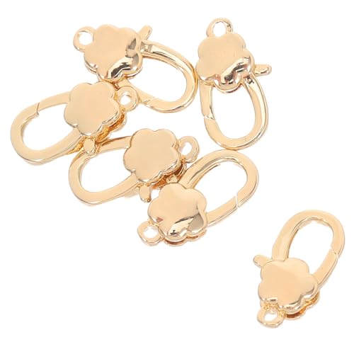 WEKAMOS 6 Stück Goldfarbene Blumen Lobsterverschluss Kupfer Karabinerhaken für Schmuckherstellung DIY Armband Halskette Schlüsselanhänger Zubehör WEKAMOS 6 Stück Goldfarbene Blumen Lobsterverschluss Kupfer Karabinerhaken für Schmuckherstellung DIY Armband Halskette Schlüsselanhänger Zubehör von WEKAMOS