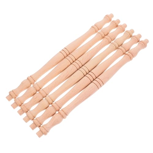 WEKAMOS 6 Stück Massivholz Baluster Spindeln Unlackiert Holzsäulen für Treppen Geländer Möbel DIY Wohnraumdekoration Holzhandwerk Langlebig Vielseitig Gestaltbar WEKAMOS 6 Stück Massivholz Baluster Spindeln Unlackiert Holzsäulen für Treppen Geländer Möbel DIY Wohnraumdekoration Holzhandwerk Langlebig Vielseitig Gestaltbar von WEKAMOS